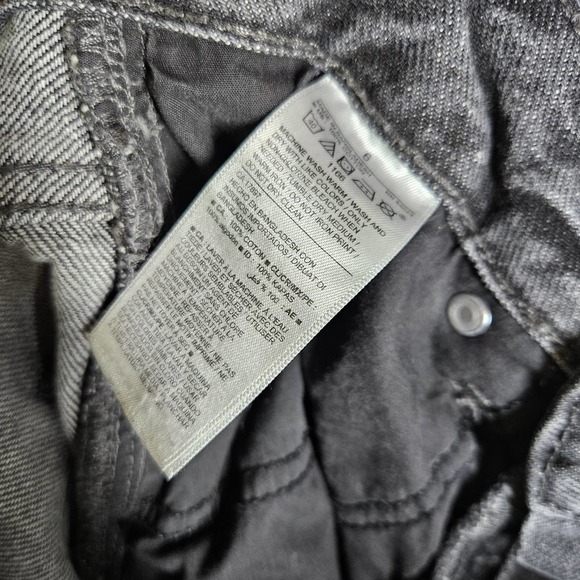 Old Navy OG Straight Extra High Waist Distressed Jeans 6 Faded Black - Picture 9 of 9